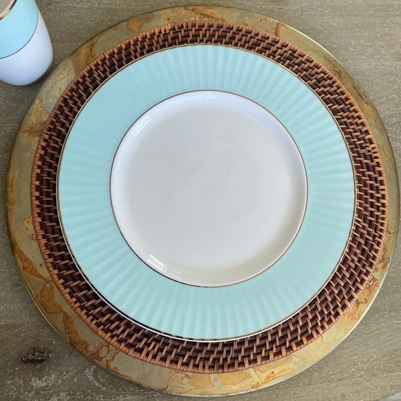 Martha Sturdy Spun brass Patina table charger or tray set of 4 - Picture 6 of 8